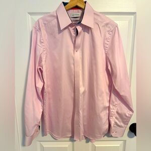Men’s Levinas pink dress shirt, size L